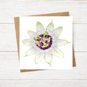 Passion Flower Greetings Card