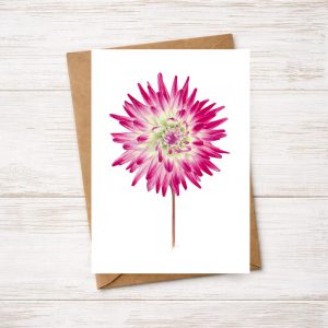 Dahlia Greetings Card