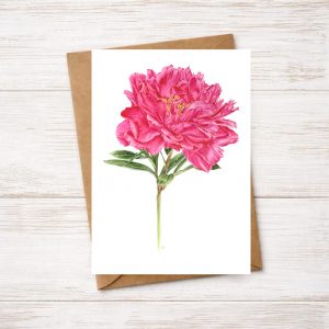 Peony Greetings Card